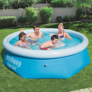 Надувной бассейн Bestway Fast Set, круглый, 244 x 66 см