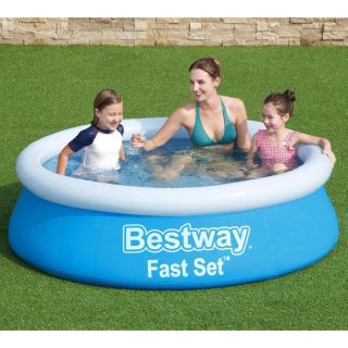 Надувной бассейн Bestway Fast Set круглый 183x51 см, синий