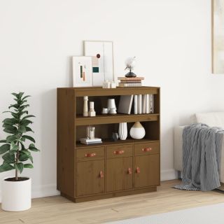 kõrge kapp, meepruun, 100x40x108,5 cm, männipuit