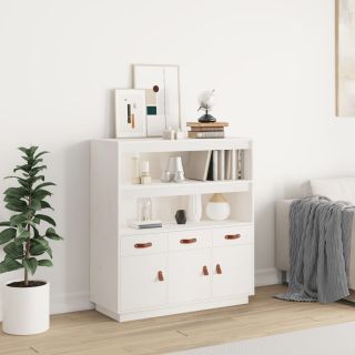 kõrge kapp, valge, 100x40x108,5 cm, männipuit