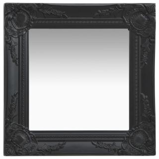 Зеркало настенное в стиле барокко 40 x 40 см, черное