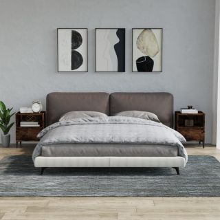öökapid 2 tk, suitsutatud tamm, 40 x 35 x 50 cm