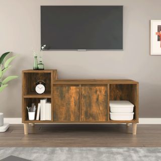 Тумба под телевизор, дымчатый дуб, 100 x 35 x 55 см, искусственное дерево