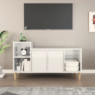 telerikapp, kõrgläikega valge, 100 x 35 x 55 cm, tehispuit