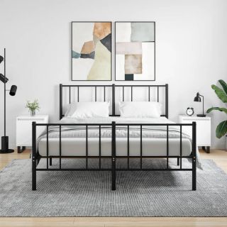 прикроватные тумбочки 2 шт., глянцевые белые, 40 x 30 x 50 см, искусственное дерево
