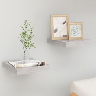 seinariiulid, 2 tk, betoonhall, 23 x 23,5 x 3,8 cm MDF