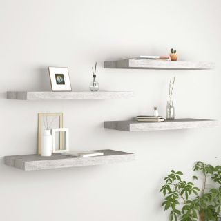 326599seinariiulid, 4 tk, betoonhall, 60 x 23,5 x 3,8 cm MDF
