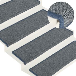 Коврики для лестницы 15 шт., 65x21x4 см, фиолетовые и синие