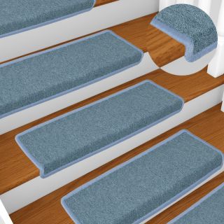 Коврики для лестницы 15 шт., 65x21x4 см, синие