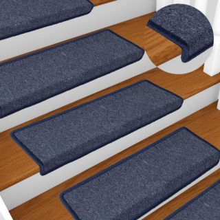 Коврики для лестницы 15 шт., 65x21x4 см, серые и синие