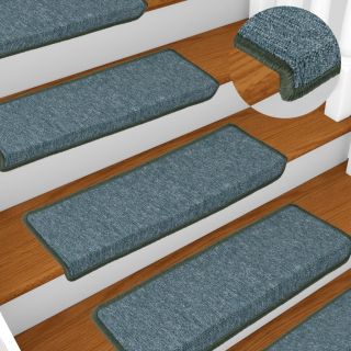 Коврики для лестницы 15 шт., 65x21x4 см, зеленые