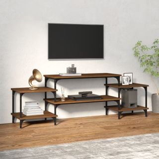 Тумба под телевизор, коричневый дуб, 157x35x52 см, искусственное дерево