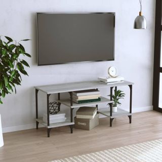 Тумба под ТВ, Sonoma серый, 102x35x45,5 см, искусственное дерево