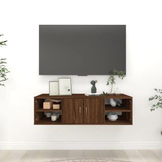 Настенная полка, коричневый дуб, 102 x 30 x 29 см, искусственное дерево