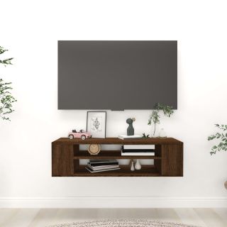 seina telerikapp, pruun tamm, 100x30x26,5 cm, tehispuit