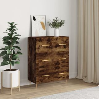 puhvetkapp, suitsutatud tamm, 69,5 x 34 x 90 cm, tehispuit