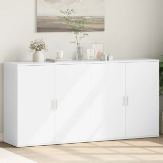 puhvetkapid 2 tk, valge, 79 x 38 x 80 cm, tehispuit