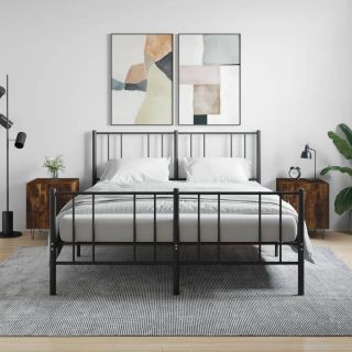 прикроватные тумбочки 2 шт., копченый дуб, 40 x 40 x 50 см, искусственное дерево