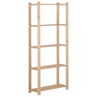 5-ти уровневая полка для хранения, 80 x 28,5 x 170 см, сосна