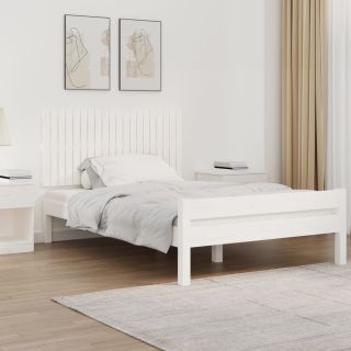Изголовье кровати настенное, белое, 127,5x3x60 см, сосна
