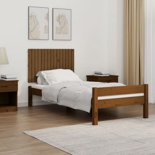 Изголовье кровати настенное, медово-коричневое, 95,5x3x60 см, сосна
