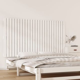 seinale kinnitatav voodipeats, valge, 159,5x3x90 cm, männipuit