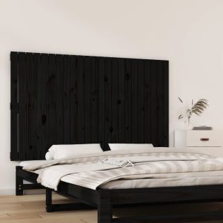 seinale kinnitatav voodipeats, must, 147x3x90 cm, männipuit