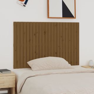 seinale kinnitatav voodipeats, meepruun, 140x3x90 cm, männipuit