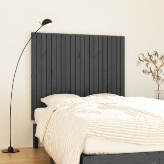 seinale kinnitatav voodipeats, hall, 127,5x3x110 cm, männipuit