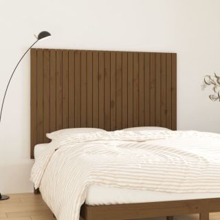 seinale kinnitatav voodipeats, meepruun,159,5x3x110cm männipuit