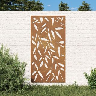 aia seinakaunistus, 105x55 cm Corteni teras bambuse lehe disain