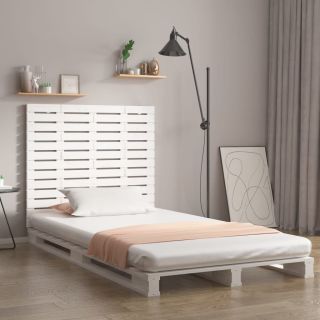 seinale kinnitatav voodipeats, valge, 96x3x91,5 cm, männipuit