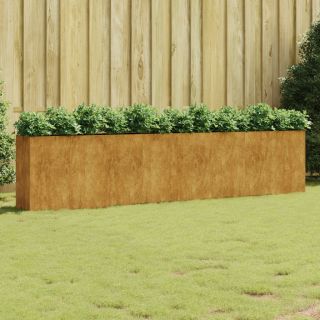 taimekast, 360 x 40 x 80 cm, Corten-teras