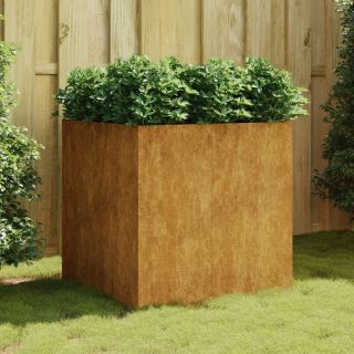 taimekast, 80 x 80 x 80 cm, Corten teras