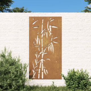 aia seinakaunistus, 105x55 cm, Corteni teras, bambuse disain