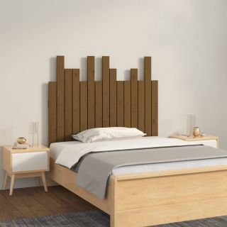 Изголовье кровати, крепление к стене, медово-коричневый цвет, 95,5x3x80 см, сосна