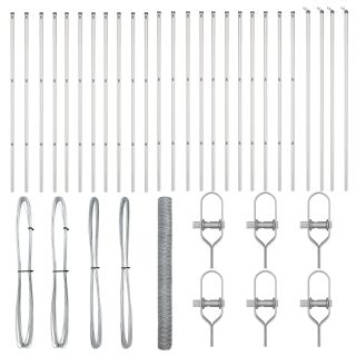 kuusnurkne aed 1.6x50 m galvaniseeritud terasest