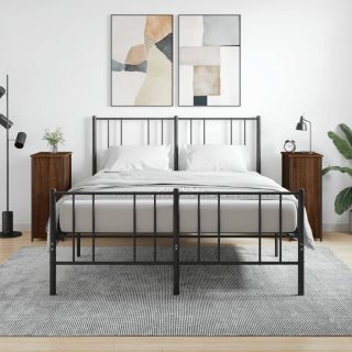 прикроватные тумбочки 2 шт., коричневый дуб, 32 x 42 x 80 см, искусственное дерево