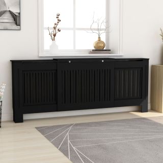 MDF radiaatorikate, must, 205 cm