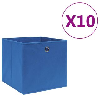 mittekootud kangast hoiukastid 10 tk, 28 x 28 x 28 cm, sinine