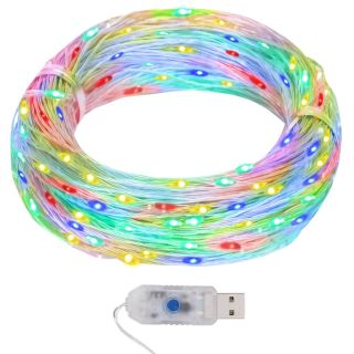 LED-haldjatulede kett 40m, 400 LEDi, värviline, 8 funktsiooni