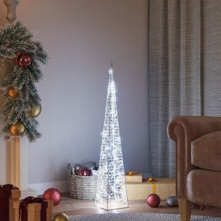 akrüülist valguskoonus, LED-tuli, külm valge 90 cm