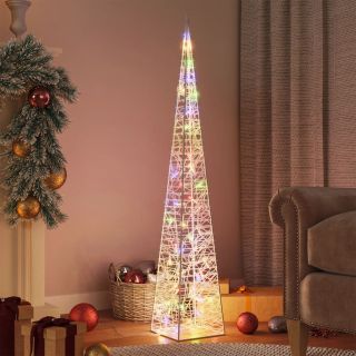 akrüülist valguskoonus, LED-tuli, värviline 120 cm
