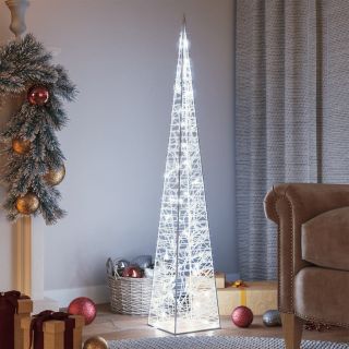 akrüülist valguskoonus, LED-tuli, külm valge 120 cm