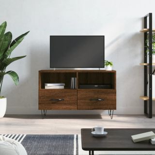 Тумба под телевизор, коричневый дуб, 80 x 36 x 50 см, искусственное дерево