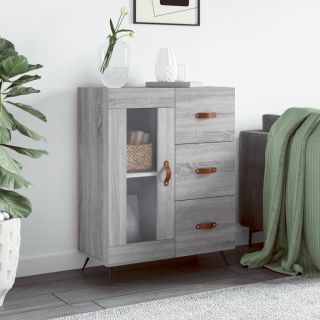 puhvetkapp, hall, Sonoma tamm, 69,5 x 34 x 90 cm, tehispuit