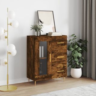puhvetkapp, suitsutatud tamm, 69,5 x 34 x 90 cm, tehispuit