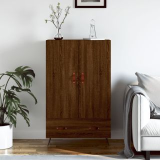 kõrge kapp, pruun tamm, 69,5 x 31 x 115 cm, tehispuit