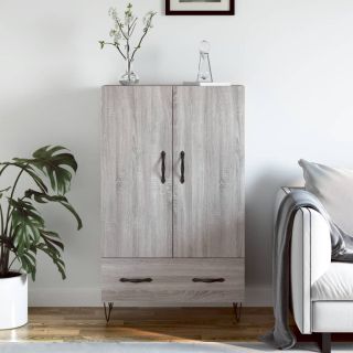 kõrge kapp, hall Sonoma tamm, 69,5 x 31 x 115 cm, tehispuit
