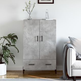kõrge kapp, betoonhall, 69,5 x 31 x 115 cm, tehispuit